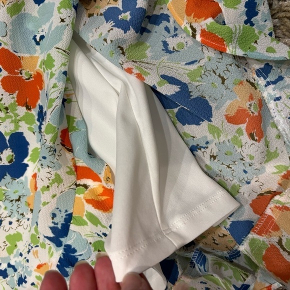 Lauren Ralph Lauren black Label Dress 16 Floral crepe faux wrap - Picture 14 of 15